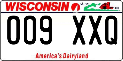 WI license plate 009XXQ