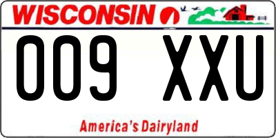 WI license plate 009XXU