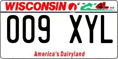 WI license plate 009XYL