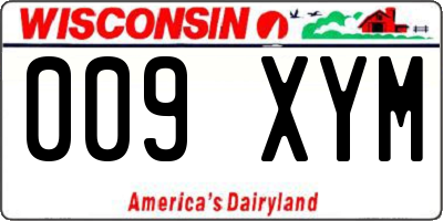 WI license plate 009XYM