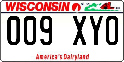 WI license plate 009XYO