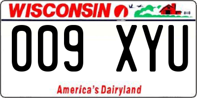 WI license plate 009XYU