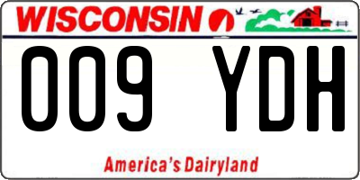 WI license plate 009YDH