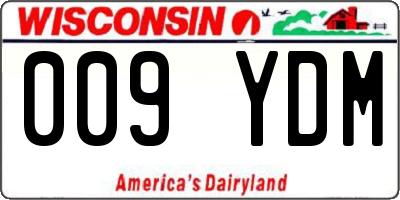 WI license plate 009YDM