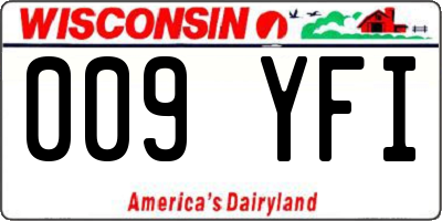 WI license plate 009YFI