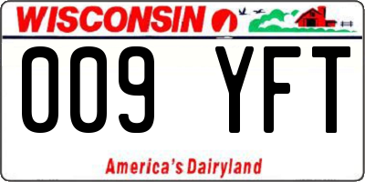 WI license plate 009YFT