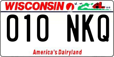 WI license plate 010NKQ