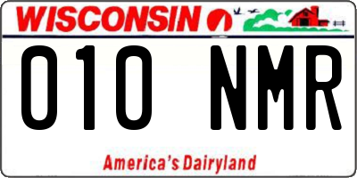 WI license plate 010NMR