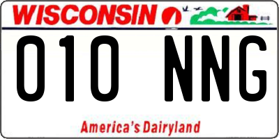 WI license plate 010NNG