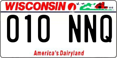 WI license plate 010NNQ