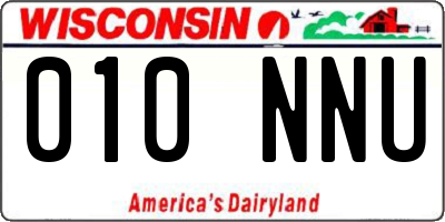 WI license plate 010NNU