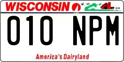 WI license plate 010NPM