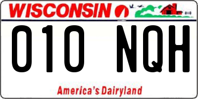 WI license plate 010NQH