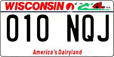WI license plate 010NQJ