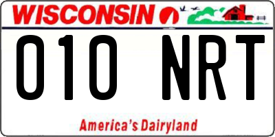 WI license plate 010NRT