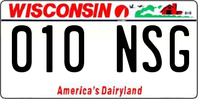WI license plate 010NSG