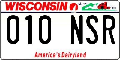 WI license plate 010NSR