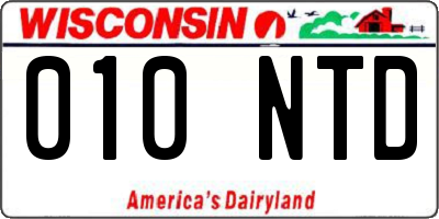 WI license plate 010NTD