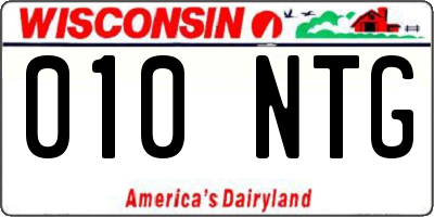 WI license plate 010NTG