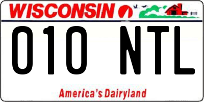 WI license plate 010NTL