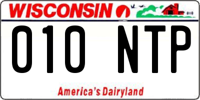 WI license plate 010NTP