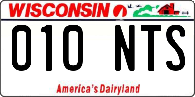 WI license plate 010NTS