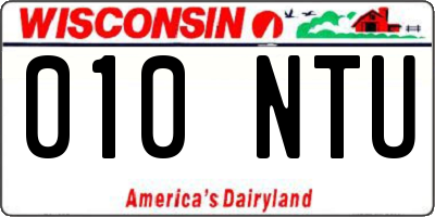 WI license plate 010NTU