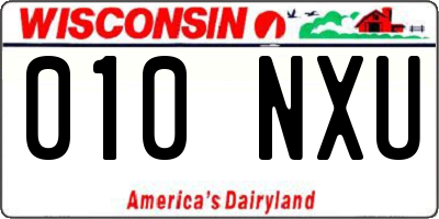 WI license plate 010NXU
