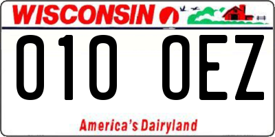 WI license plate 010OEZ