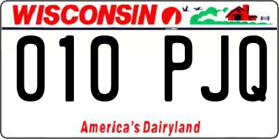 WI license plate 010PJQ