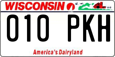 WI license plate 010PKH