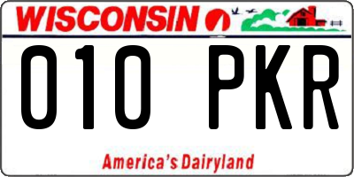 WI license plate 010PKR