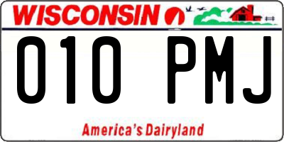 WI license plate 010PMJ