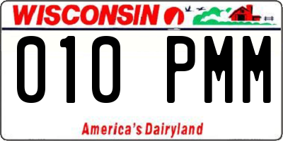 WI license plate 010PMM