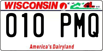 WI license plate 010PMQ