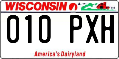 WI license plate 010PXH
