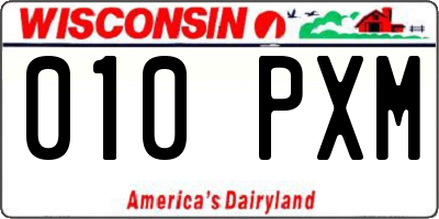WI license plate 010PXM