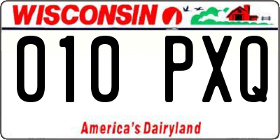 WI license plate 010PXQ