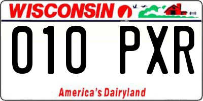 WI license plate 010PXR
