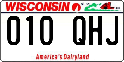 WI license plate 010QHJ