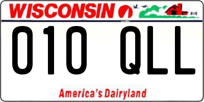 WI license plate 010QLL
