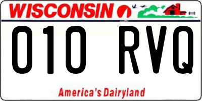 WI license plate 010RVQ