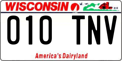 WI license plate 010TNV