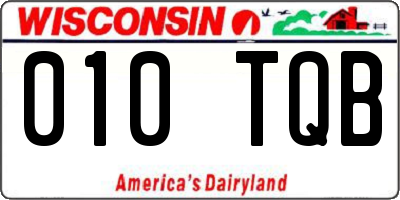 WI license plate 010TQB
