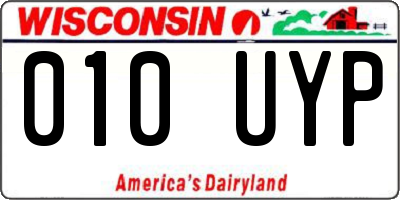 WI license plate 010UYP