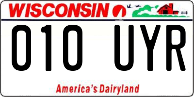 WI license plate 010UYR