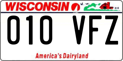 WI license plate 010VFZ