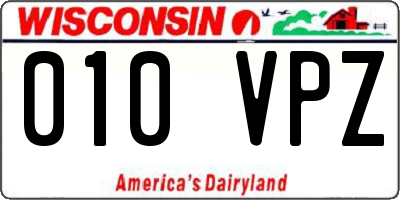 WI license plate 010VPZ