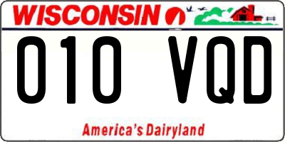 WI license plate 010VQD