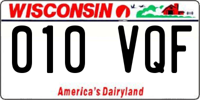 WI license plate 010VQF
